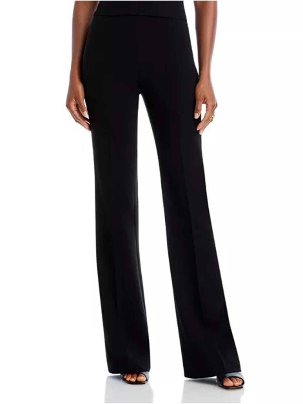 Theory black Demitra admiral crepe flared pants 0 - Picture 8 of 9
